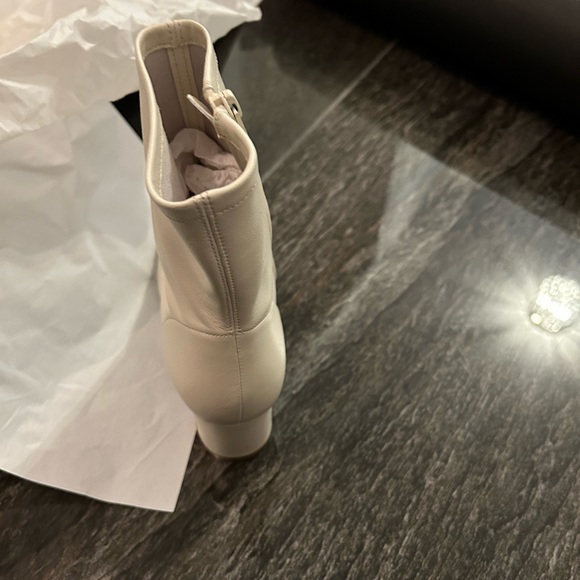 BY FAR Sofia White Leather Boots - Picture 4 of 12